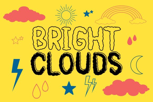 Bright Clouds Font: Whimsical Design for Calm Reading