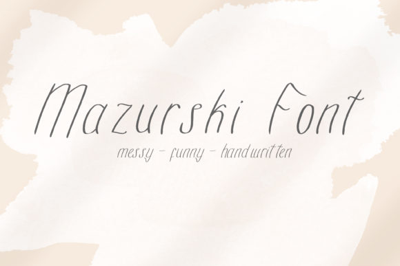 Mazurski Font: Handwritten Style for Web Design