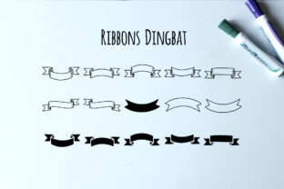 Ribbons Dingbat Font for Creative Projects